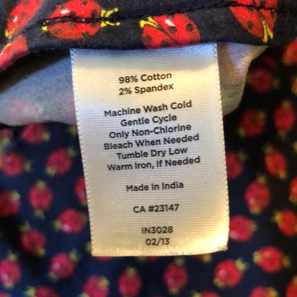 TALBOTS Heritage Size 10 Ladies Ladybugs Flat Front Side-Zip Pant Cotton Stretch - Picture 9 of 14